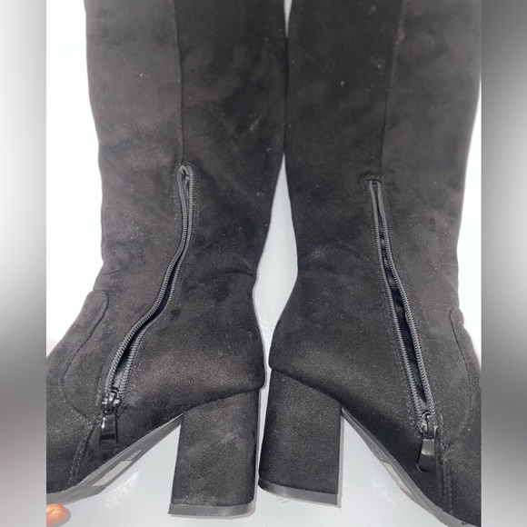 DREAM PAIRS | Faux Suede Over The Knee High 7 cm Heel Boot - Picture 8 of 12